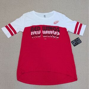 NHL Detroit Red Wings‎ T Shirt Womens Med 8/10 Retro Distressed Logo New